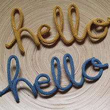 Load image into Gallery viewer, Knitted Words - &quot;hello&quot; - Soft Teal
