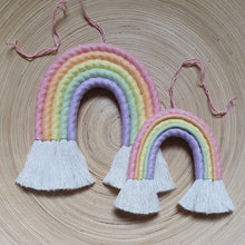 Load image into Gallery viewer, Large Macramé Rainbow - Pastel colours
