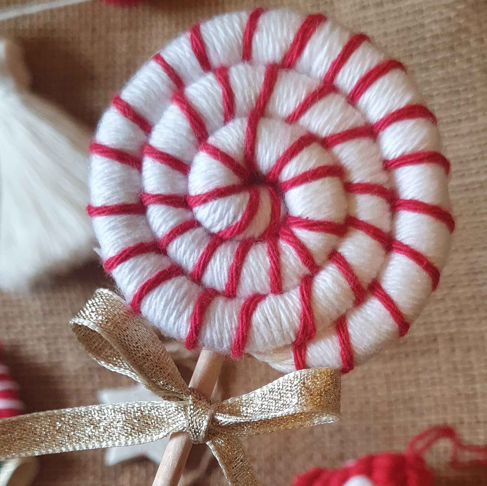 Handmade Macramé Candy Lollipop tree decoration